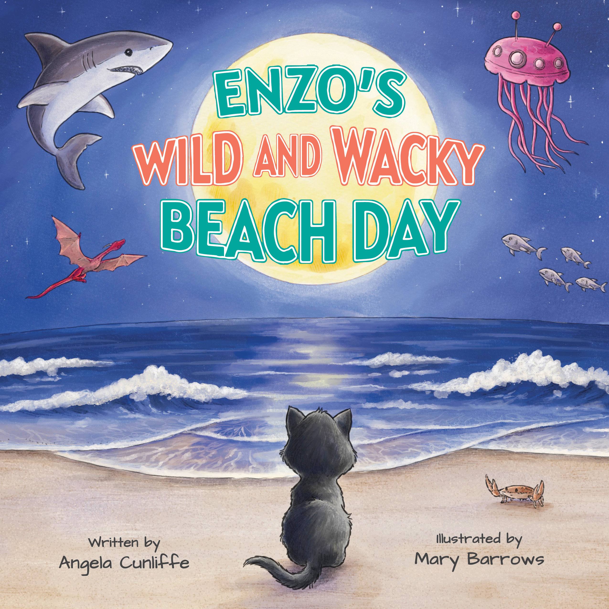 Book cover placeholder — Enzo's Wild and Wacky Beach Day